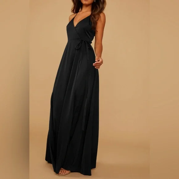 NWT Altar’d State Vow’d Rosemary super satin full length formal dress, size 22 - Picture 3 of 6